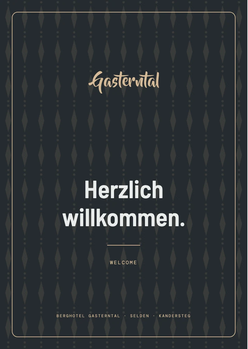 Willkommenskarte · Vorderseite