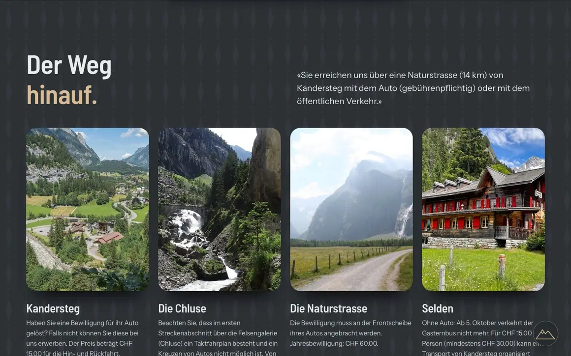 Der Weg hinauf