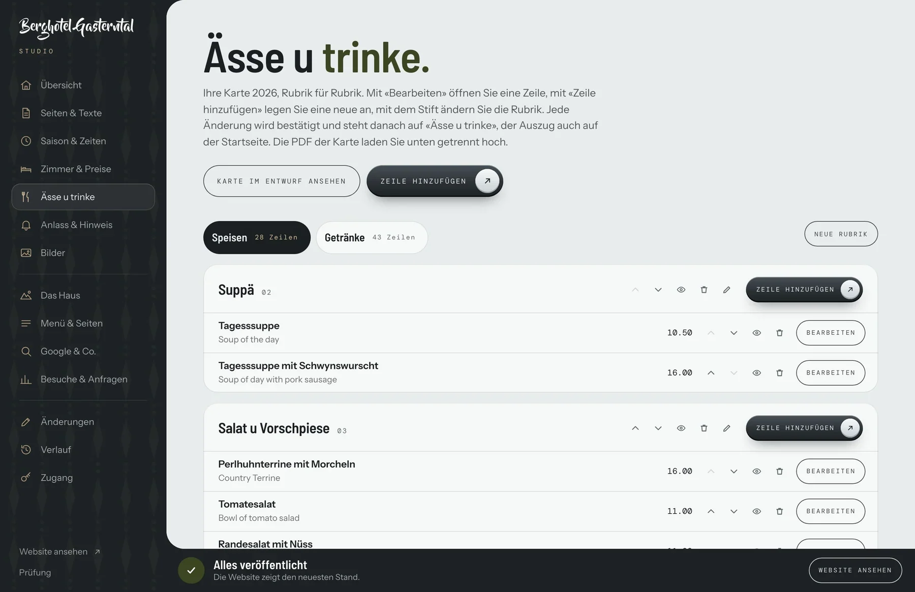 Studio: Ässe u trinke